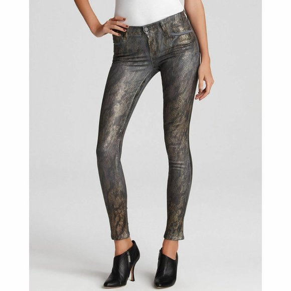 J Brand 901 Power Stretch Jeans Animal Print Sz 26 - Picture 1 of 7